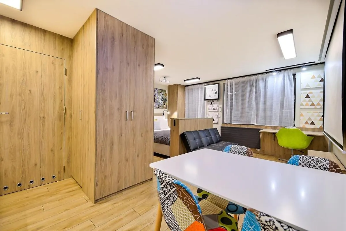 Studio Apartment With Projector And Balcony Between Main Square And Kazimierz Quarter Krakow Poland